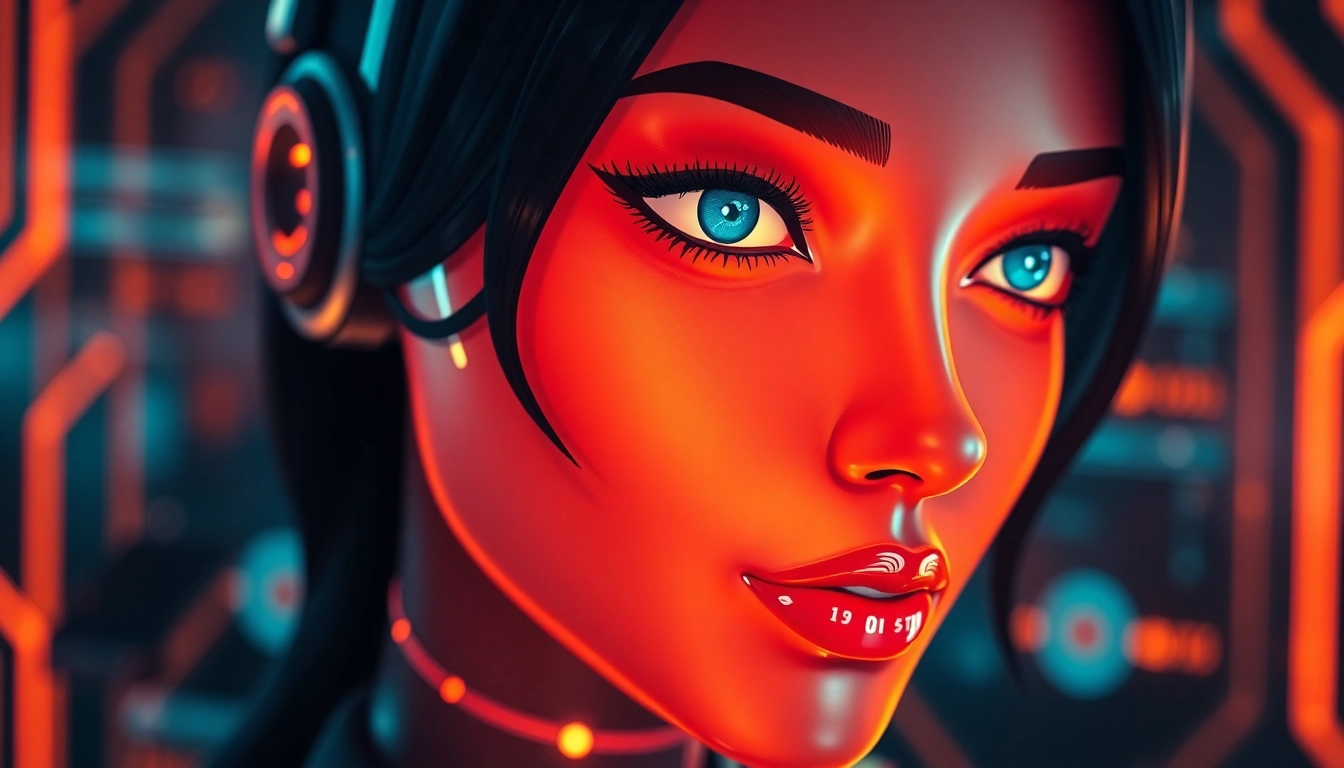 Engaging scene of a user interacting with a captivating nsfw ai chat AI interface, highlighting digital intimacy and real-time unfiltered conversation.